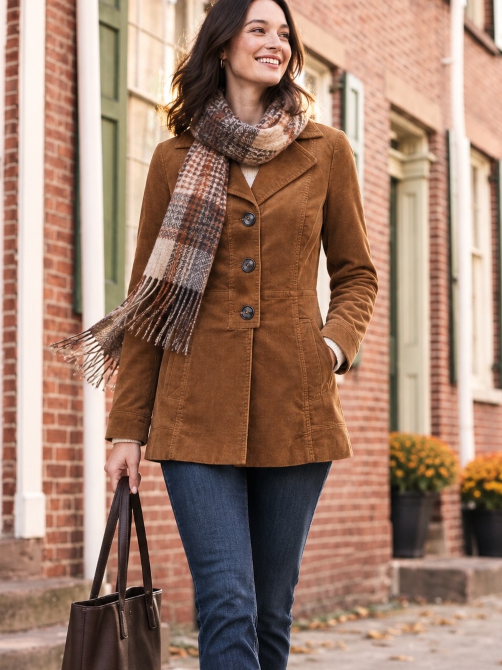CAbi Journey Jacket #3554 Brown Corduroy Blazer S Fall Cotton Lyocell